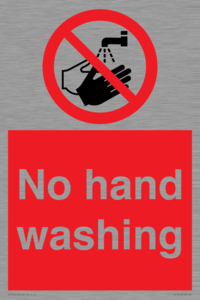No hand washing